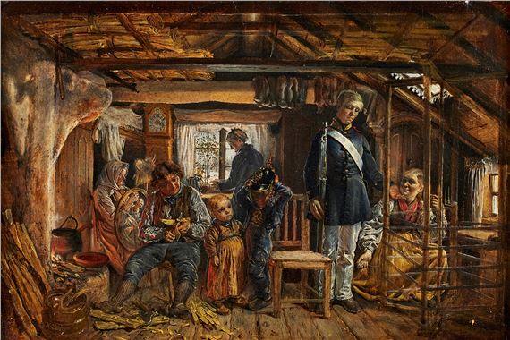 Jon Munters stuga i Wislanda soken uti Småland by Kilian Zoll, 1848