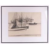 &quot;Haven met visserschepen&quot;, - Sybren Ridsert van den Berg