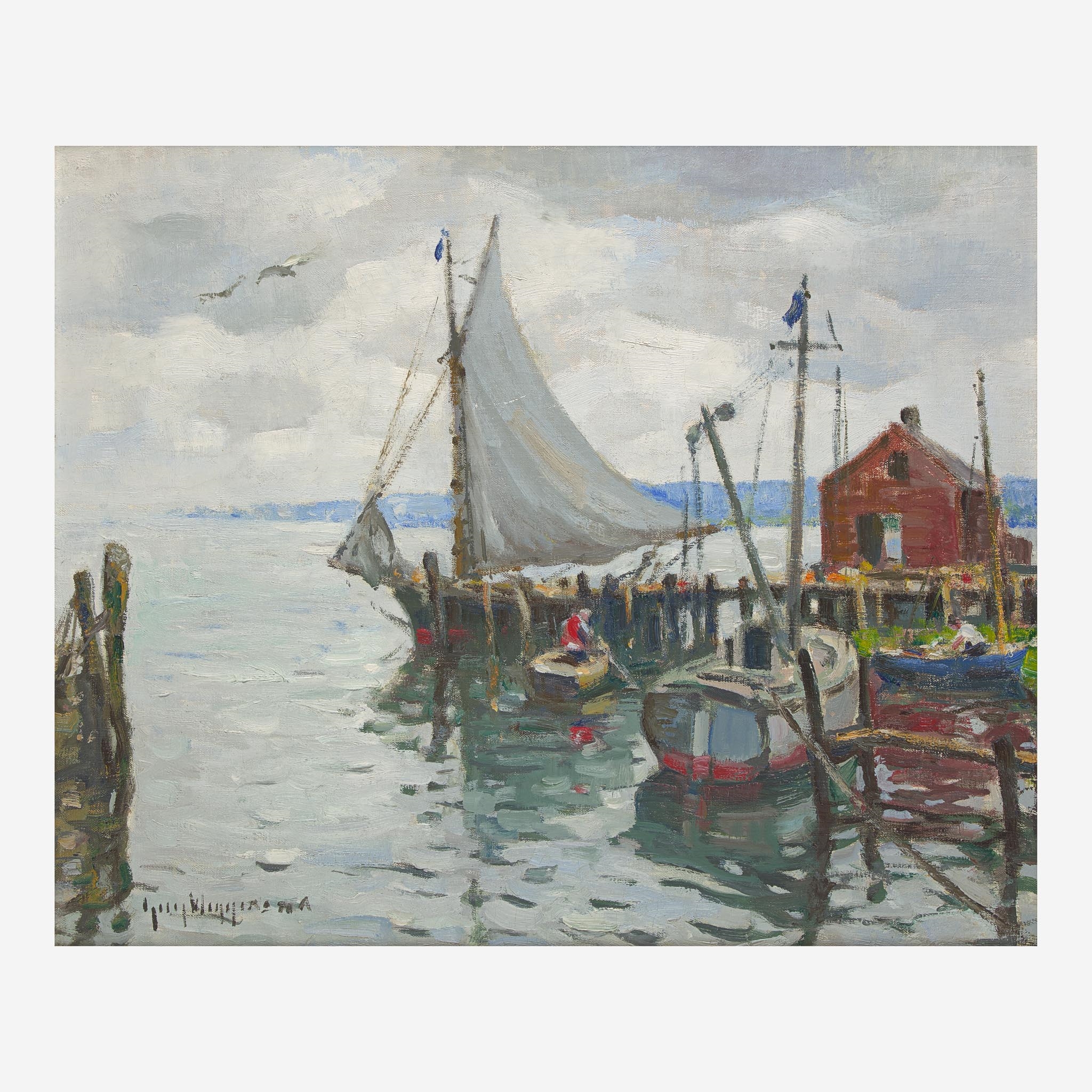 Guy Carleton Wiggins | The Friendship Sloop & Lifting Skies | MutualArt