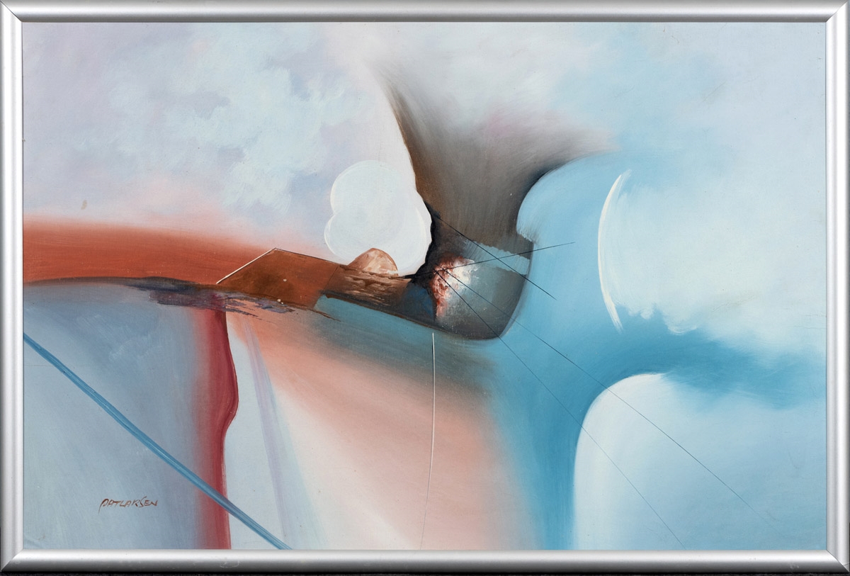 Pat Larsen abstract forms MutualArt