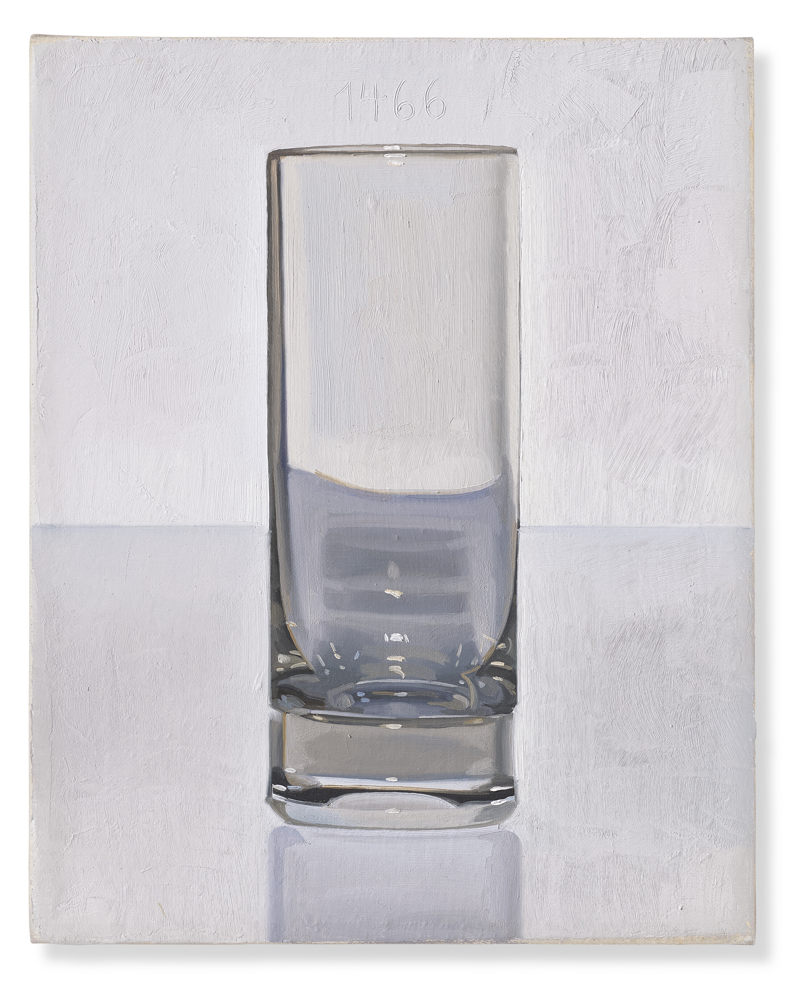 Artwork by Peter Dreher, Tag um Tag guter Tag (Day by Day Good Day) Nr. 1466 (Night), Made of oil on linen