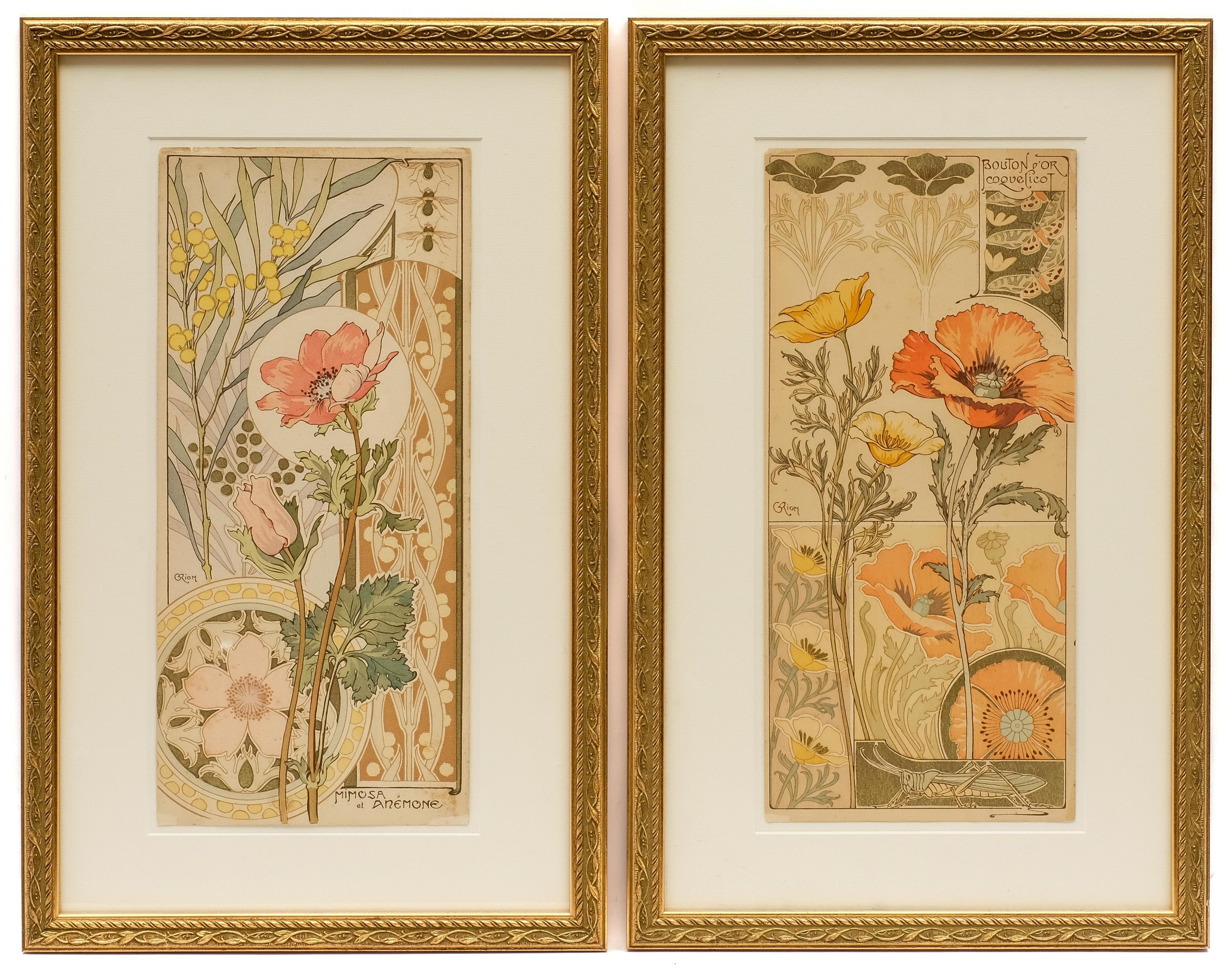 Georges Riom | [ART NOUVEAU] – RIOM, G. (Georges) (1877-1969). “Mimosa ...