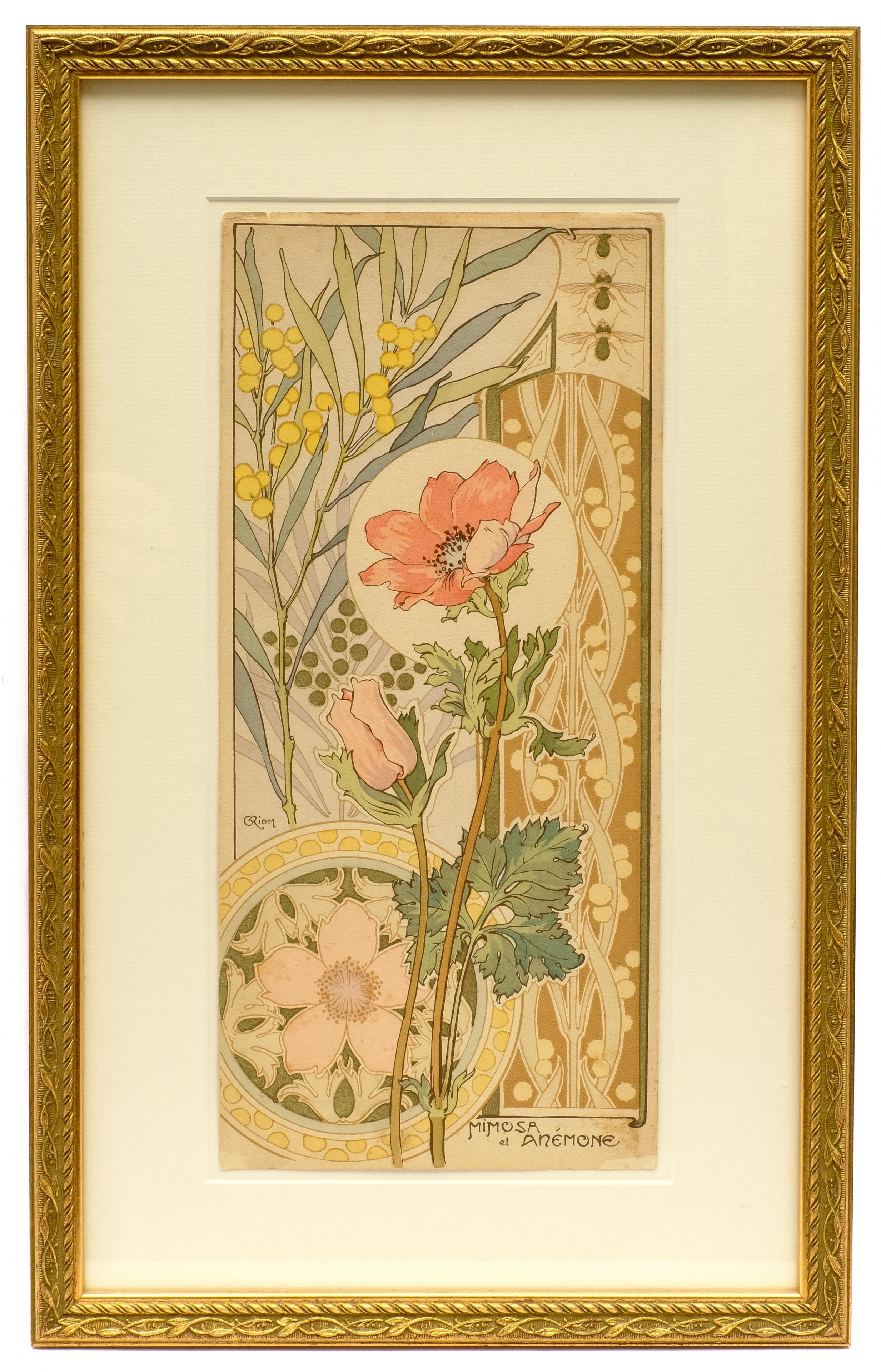 Georges Riom | [ART NOUVEAU] – RIOM, G. (Georges) (1877-1969). “Mimosa ...