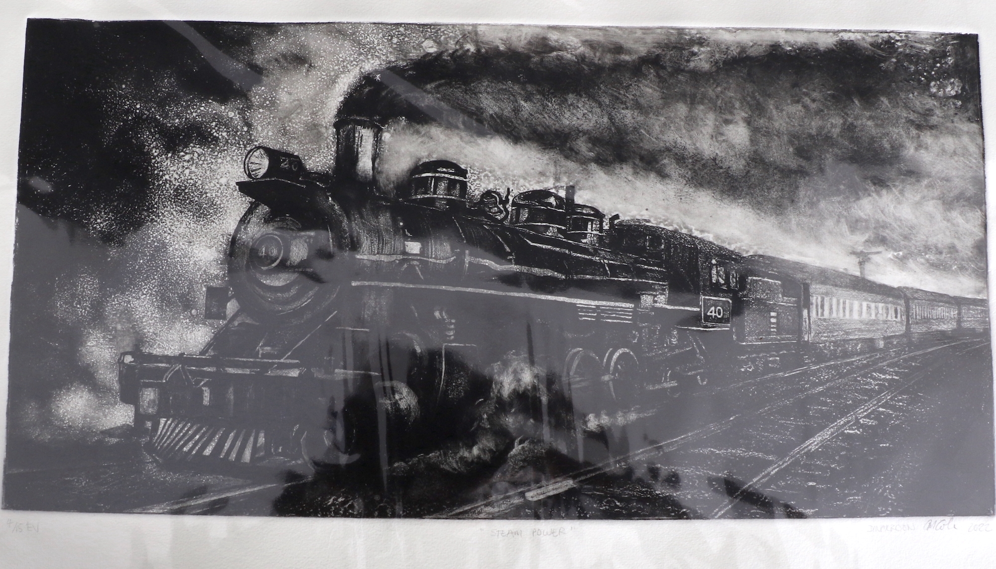 Dina Kroon (South African 20th Century) STEAM POWER by Collin Cole, Dina Kroon, dated 2022