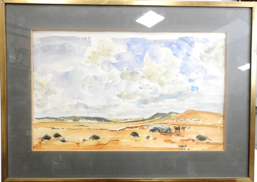 Artwork by Georges Prestat, Tan Tan Extreme South Morocco, Made of Watercolor on paper