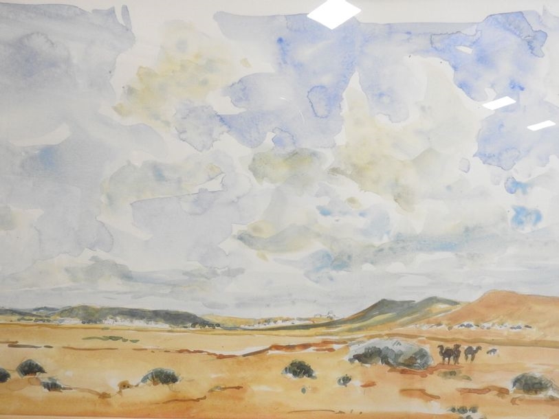 Artwork by Georges Prestat, Tan Tan Extreme South Morocco, Made of Watercolor on paper
