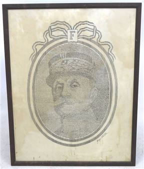 Biographical engraving of Marshal Foch - Georges Tcheruküse