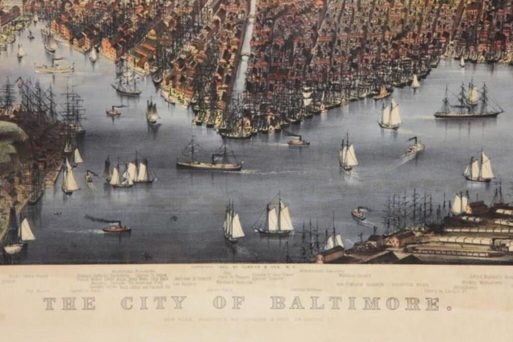 Charles Parsons CITY OF BALTIMORE LITHOGRAPH MutualArt