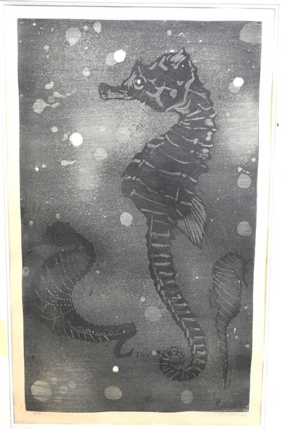 Artwork by Denis Morog, Seahorse, Made of Lithograph in colors