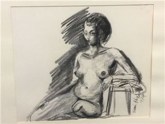 seated nude - Samir Ali