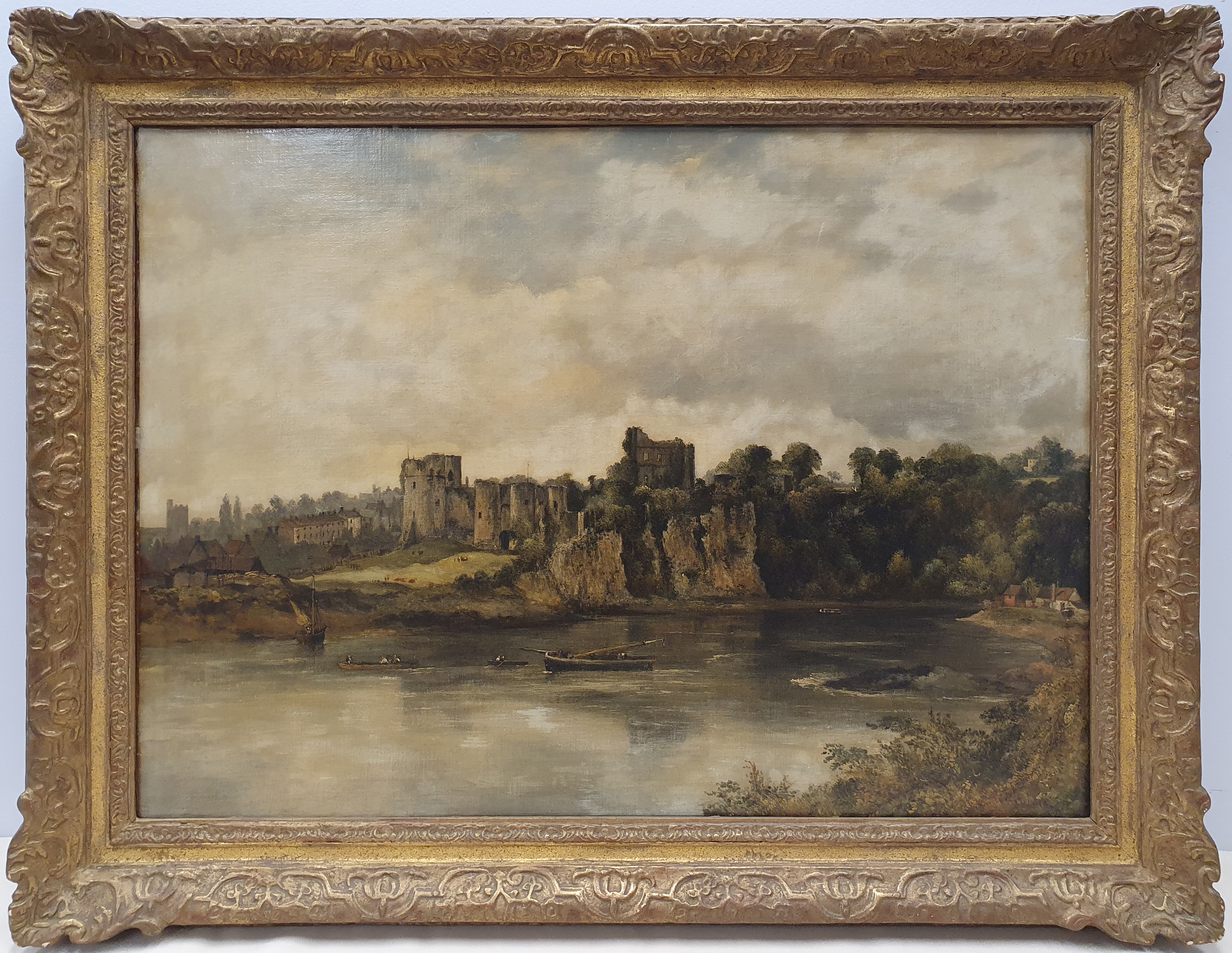 Artwork by B. Watts, untitled (Chepstow Castle, Made of oil on canvas