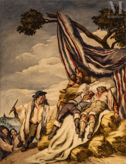 Le repos des faucheurs by José Mariá Sert y Badiá