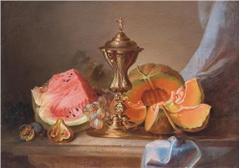 Still life with fruits - Ferenc Ujhazy