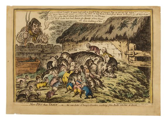 "More pigs than teats" by James Gillray, 1806