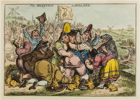 The Reception in Holland by James Gillray, 1799