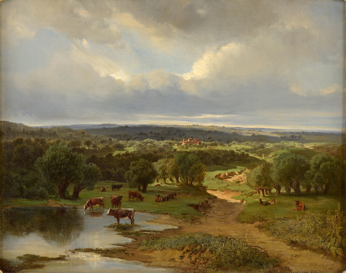 Gustav Ranzoni | Weite Landschaft (1850) | MutualArt