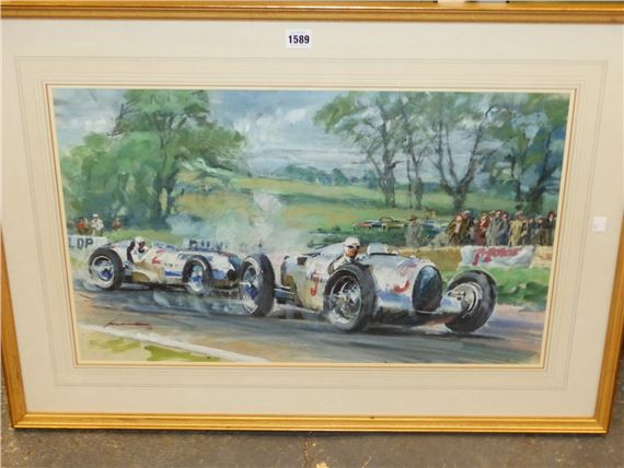 絵画 アルファロメオ 8C 2300 Walter Gotschke｜車・バイク・自転車
