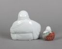 Artwork by Chinese School, TWO POLYCHROME PAINTED PORCELAIN FIGURES OF THE BUDAI, Made of POLYCHROME PAINTED PORCELAIN