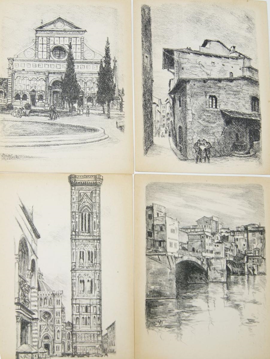 Artwork by Dario Betti, Ponte Vechio, Made of lithograph