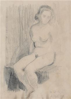 Musical clown and female study - Knud Raaschou-Nielsen