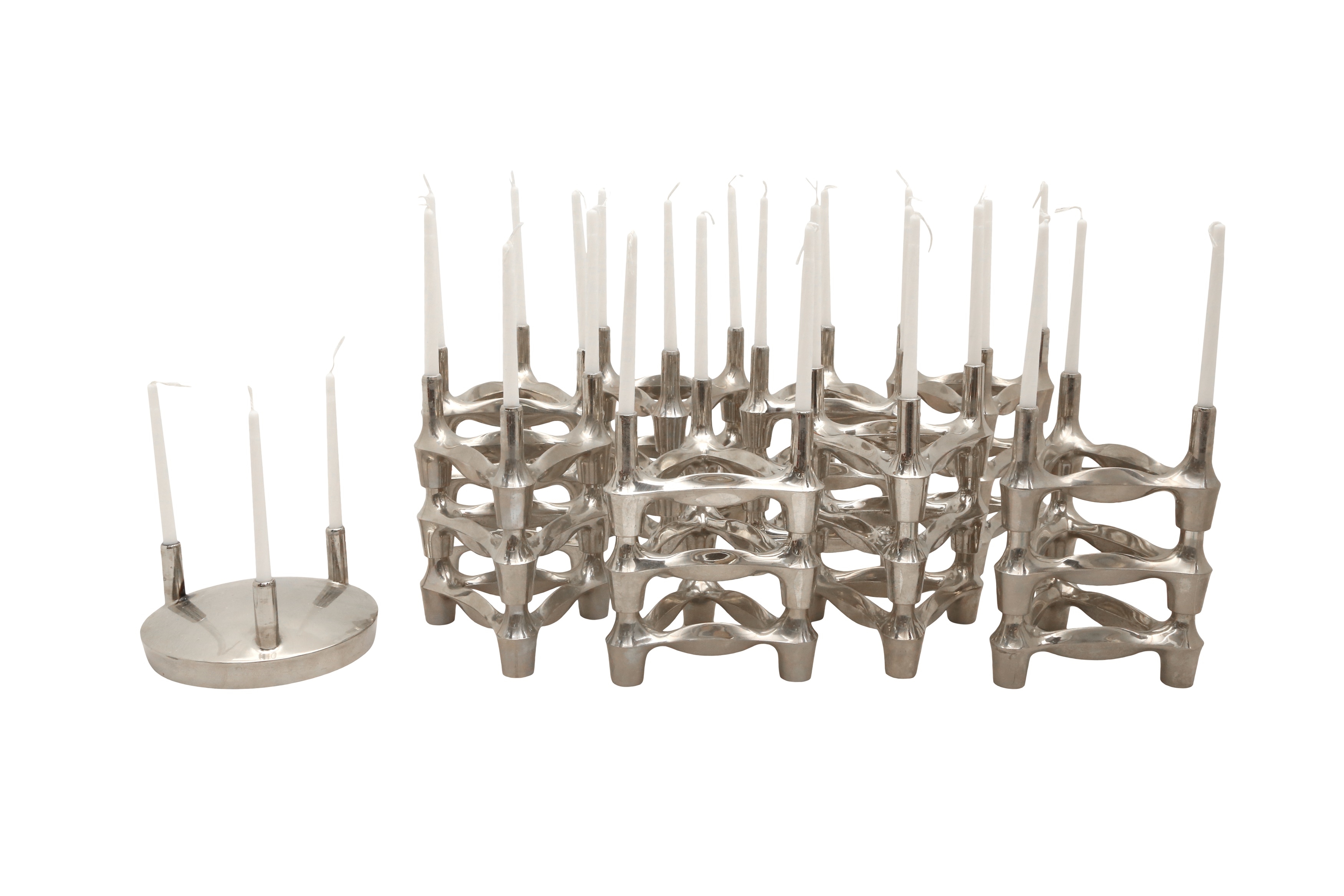 Fritz Nagel | A set of modular candlesticks | MutualArt