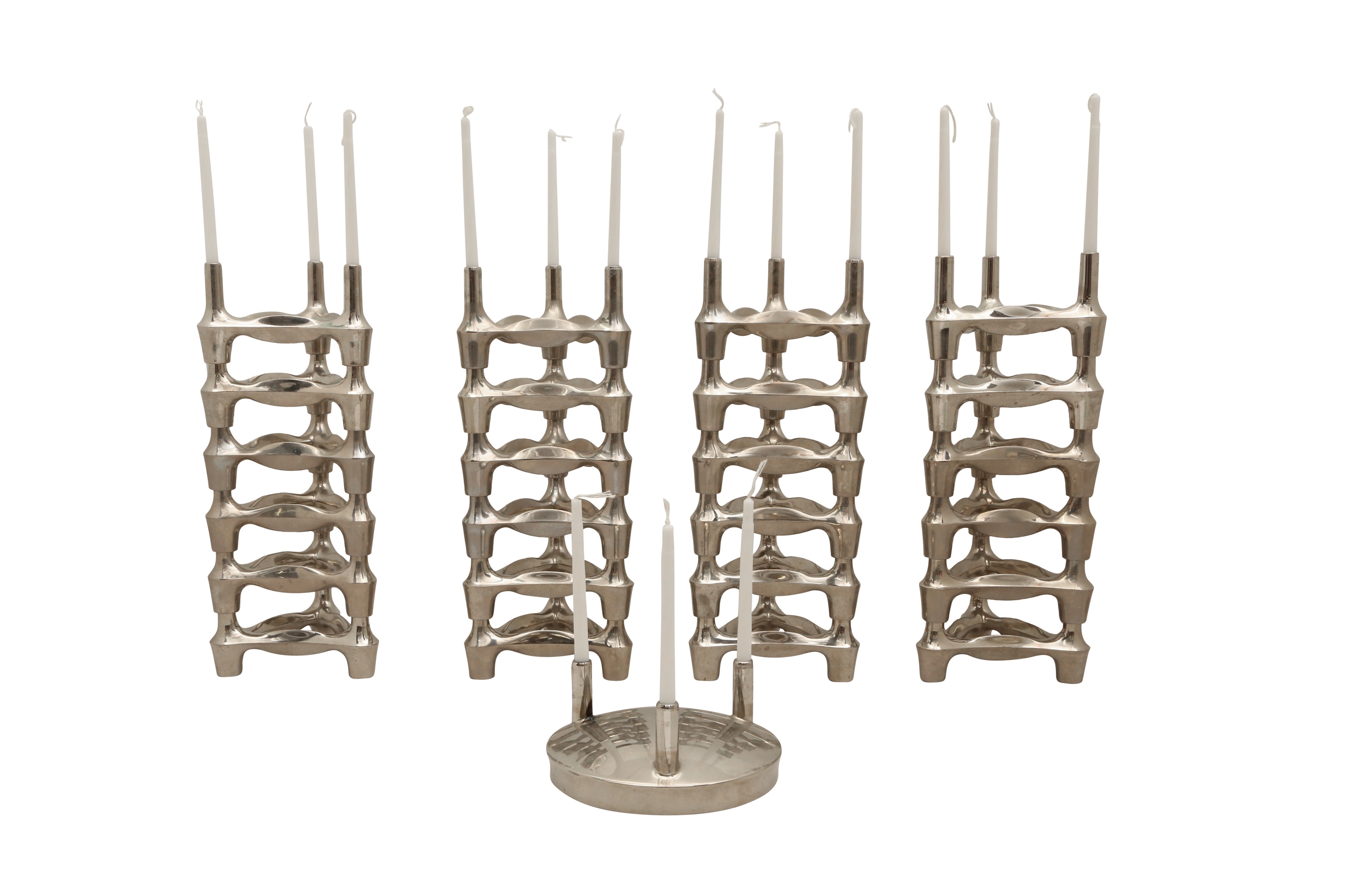 Fritz Nagel | A set of modular candlesticks | MutualArt