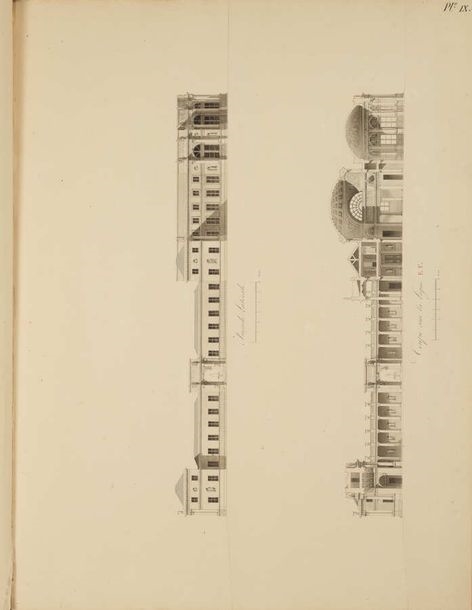 Artwork by Pierre-François-Léonard Fontaine, Project of a House of Pleasure for His Majesty the King of Wurtemberg, Made of pen and ink and wash drawings with watercolor highlights.