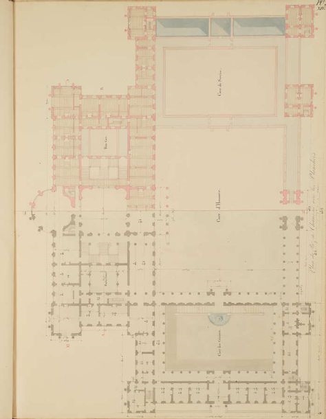 Artwork by Pierre-François-Léonard Fontaine, Project of a House of Pleasure for His Majesty the King of Wurtemberg, Made of pen and ink and wash drawings with watercolor highlights.