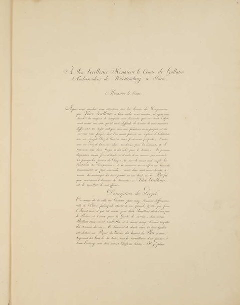 Artwork by Pierre-François-Léonard Fontaine, Project of a House of Pleasure for His Majesty the King of Wurtemberg, Made of pen and ink and wash drawings with watercolor highlights.