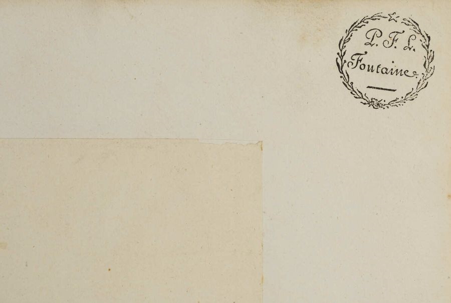 Artwork by Pierre-François-Léonard Fontaine, Project of a House of Pleasure for His Majesty the King of Wurtemberg, Made of pen and ink and wash drawings with watercolor highlights.