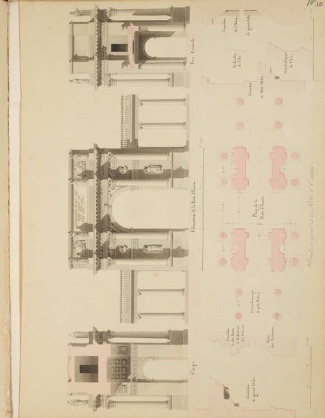 Artwork by Pierre-François-Léonard Fontaine, Project of a House of Pleasure for His Majesty the King of Wurtemberg, Made of pen and ink and wash drawings with watercolor highlights.