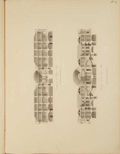 Artwork by Pierre-François-Léonard Fontaine, Project of a House of Pleasure for His Majesty the King of Wurtemberg, Made of pen and ink and wash drawings with watercolor highlights.