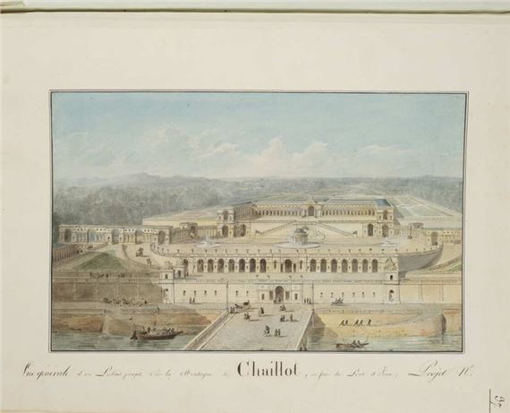 Collection of 41 plates including the development of the Montagne Chaillot. by Pierre-François-Léonard Fontaine