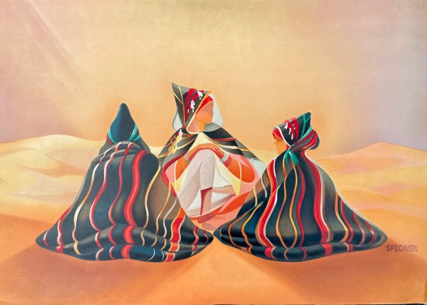 Janick Lederle Blue flowers of the desert MutualArt