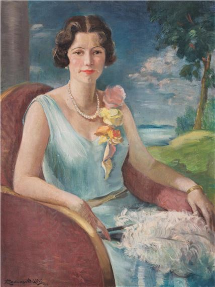 Portrait of a lady by Miklós Radnay-Rózsay Muraközi, 1937