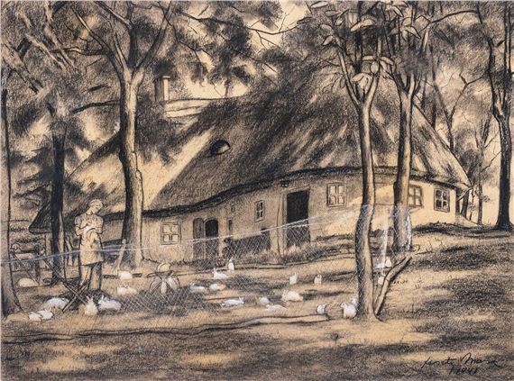 Among rabbits by Feszty Masa, 1941