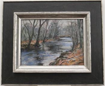 Artwork by Elin Pendleton, Late September Landscape,, Made of Oil on board