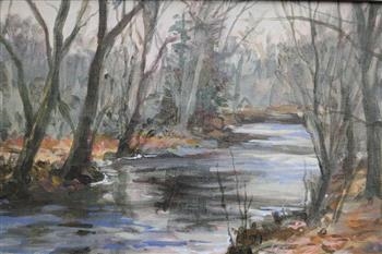 Artwork by Elin Pendleton, Late September Landscape,, Made of Oil on board