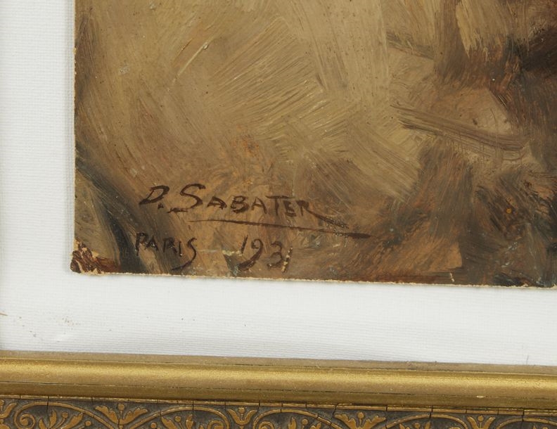 Artwork by Daniel Sabater y Salabert, Daniel SABATER Y SALABERT (1888-1951). Portrait of a laughing man Oil on isorel signed lower left, Made of Oil on isorel