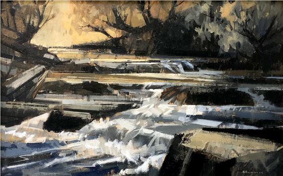 BRIAN BADCOCK - Lindis River, Nelson by Brian Badcock