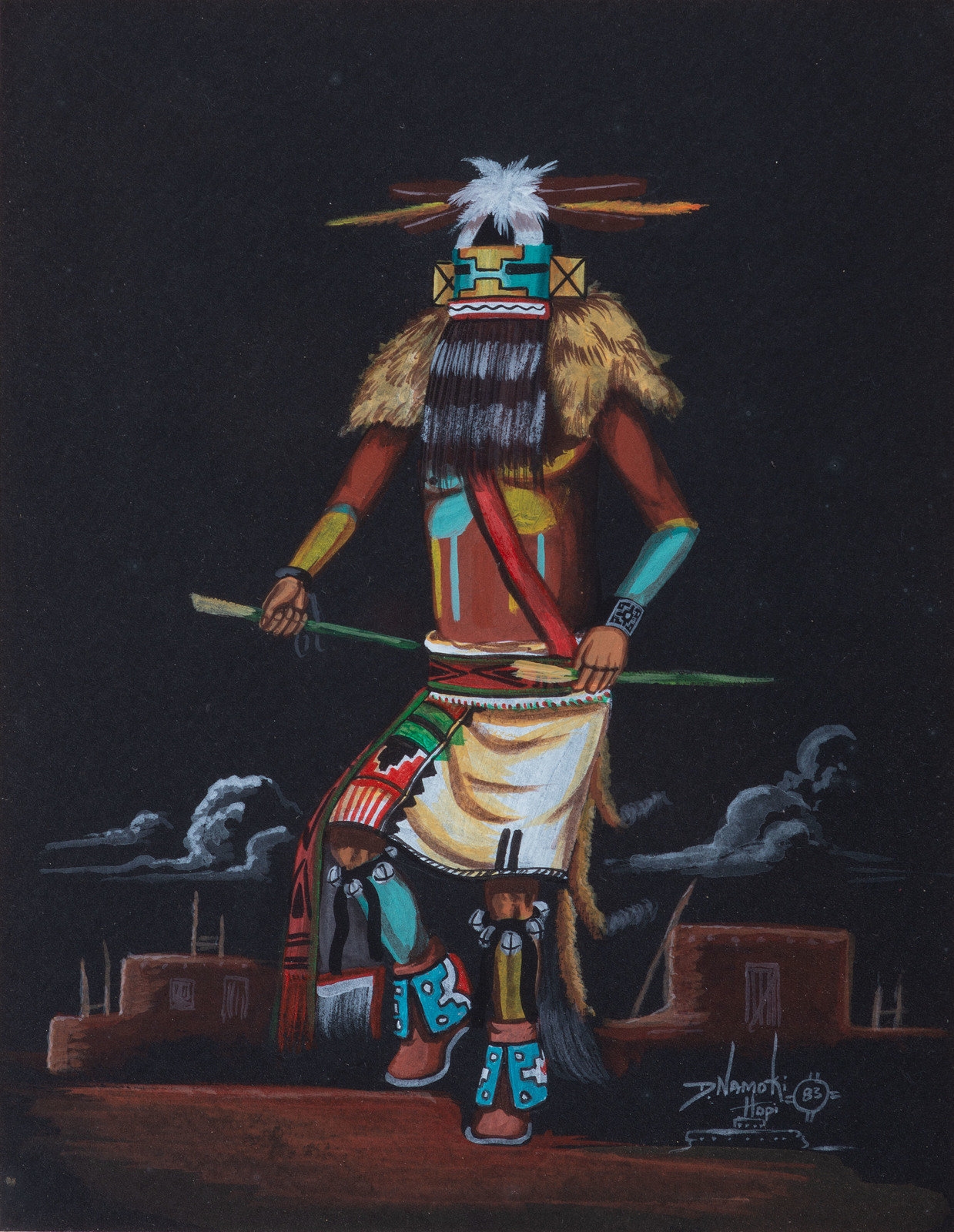 Daniel Namoki Zuni Warrior (1983) MutualArt