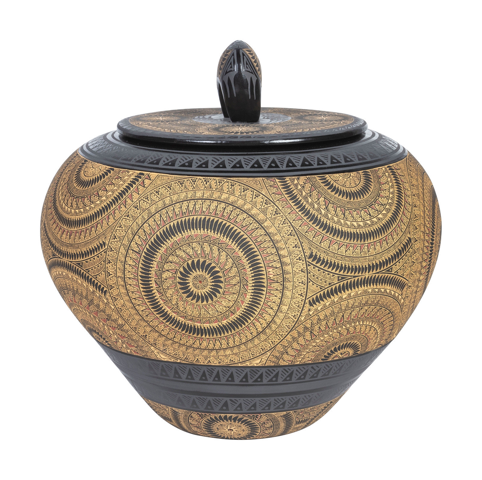 Marvin Blackmore Lidded Pottery Vase MutualArt