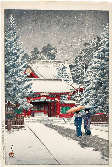 Snow at Hie Shrine ( Shato no yuki [Hie jinja] )