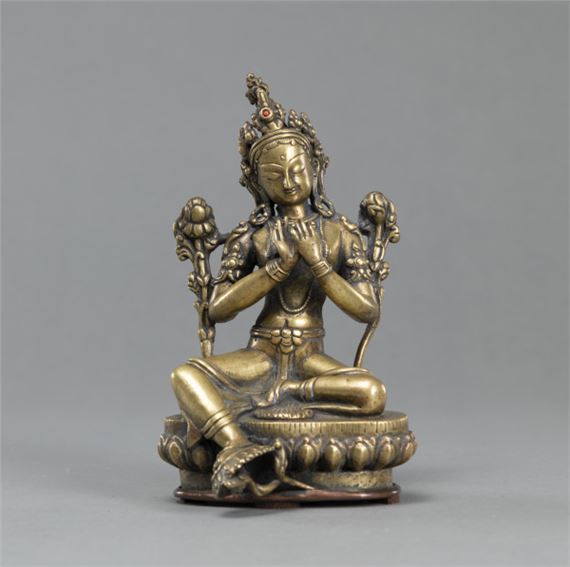 A BRONZE FIGURE OF SYAMATARA by Nepalese School, 2007