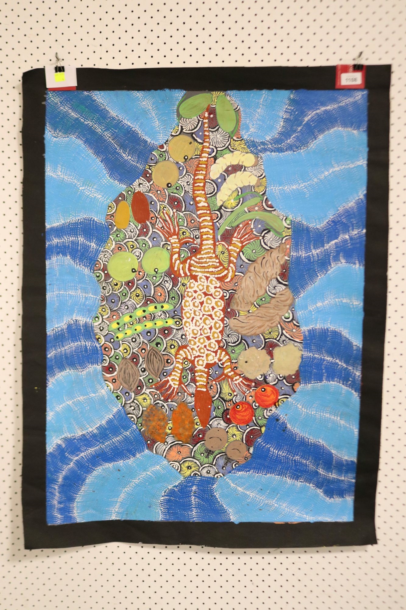 Artwork by Lisa Nampijinpa Cook, Goanna Dreaming, Made of Acrylic on Canvas