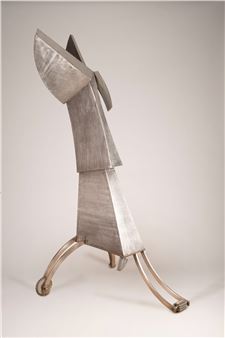 GROSSE EDELSTAHL-SKULPTUR - Albert Sous