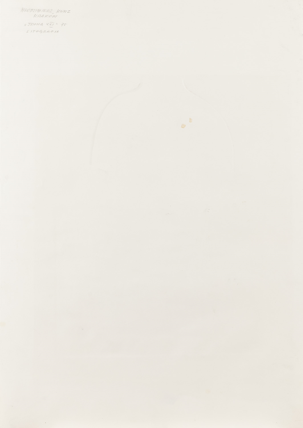 Artwork by Włodzimierz Kunz, Icon XXI, Made of lithography/paper