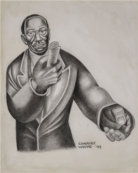 Study for 'Frederick Douglass Lives Again' (The Ghost of Frederick Douglass) by Charles White, '49