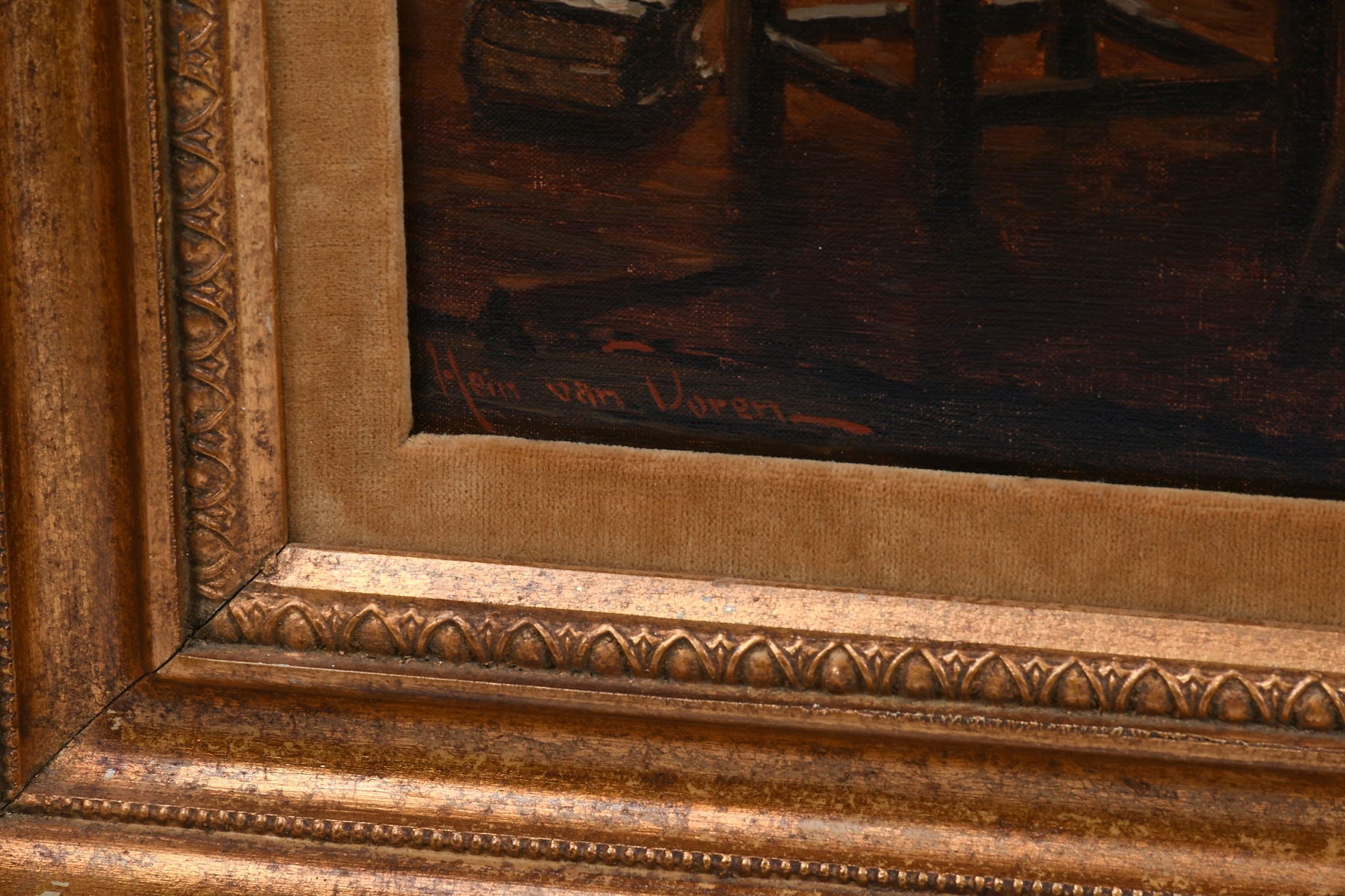 Hein van Doren 17th Century Genre Interior Scene of Men in