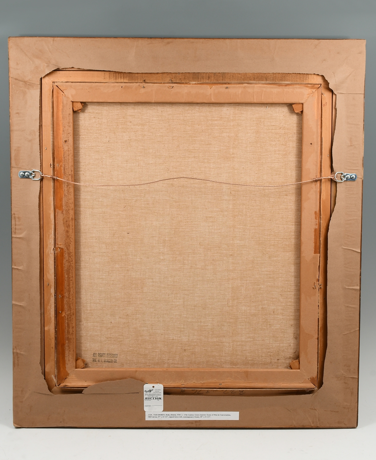 Hein van Doren 17th Century Genre Interior Scene of Men in